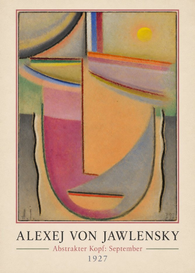 Alexej von Jawlensky Abstrakter Kopf: September No1 - Póster
