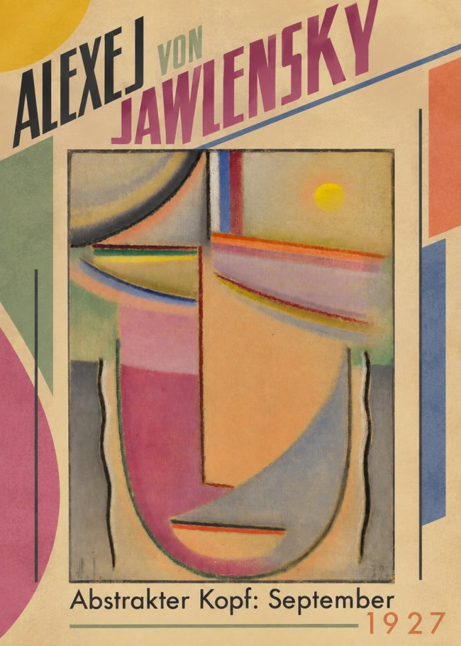 Alexej von Jawlensky Abstrakter Kopf: September No5 - Póster