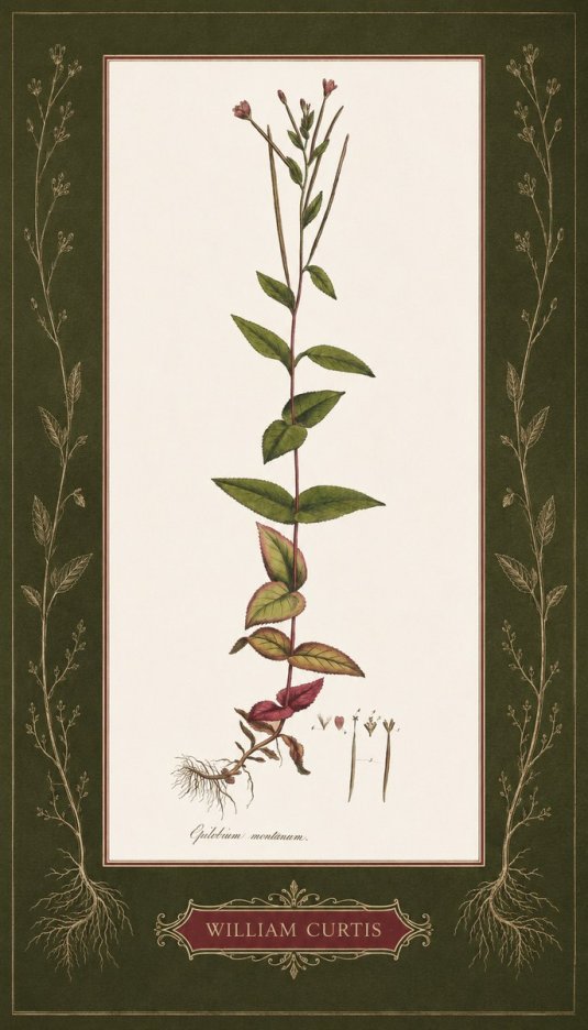 William Curtis Epilobium Montanum. No5 - Póster