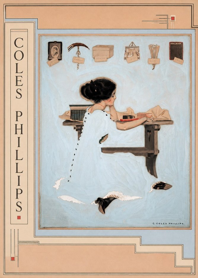Coles Phillips Thinking of Him No2 - Póster
