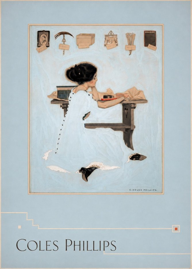 Coles Phillips Thinking of Him No3 - Póster
