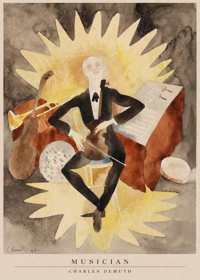 Charles Demuth Musician No6 - Póster
