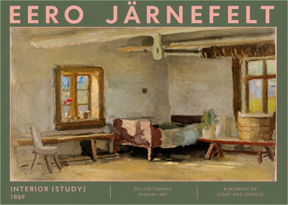 Eero Järnefelt Interior (Study) No4 - Póster