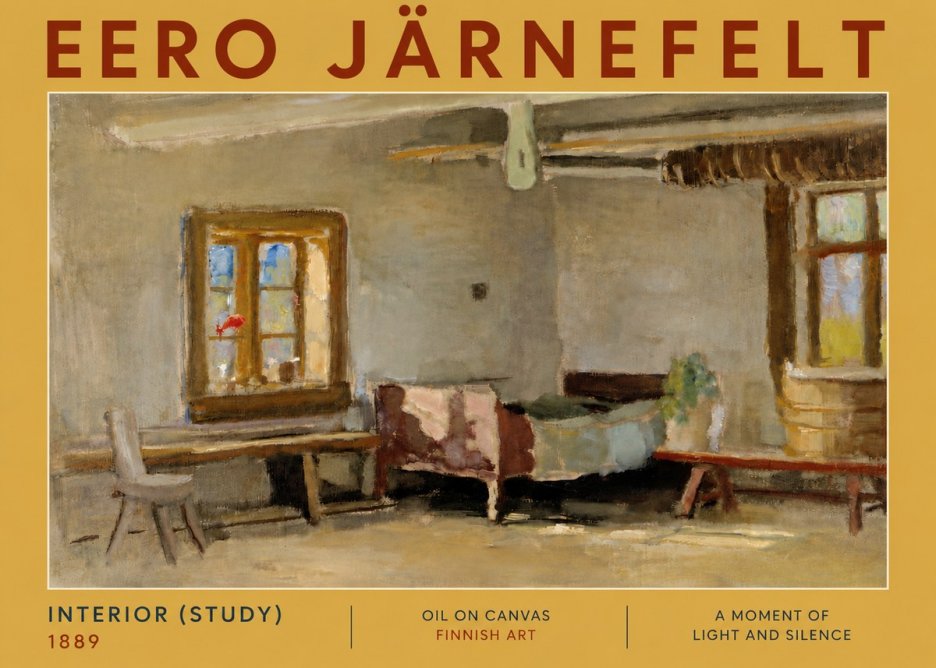 Eero Järnefelt Interior (Study) No5 - Póster