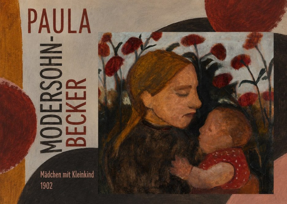 Paula Modersohn-Becker Mädchen Mit Kleinkind II No5 - Póster