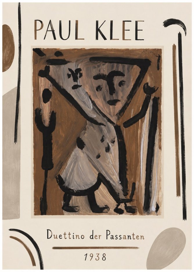 Paul Klee Duettino Der Passanten No1 - Póster