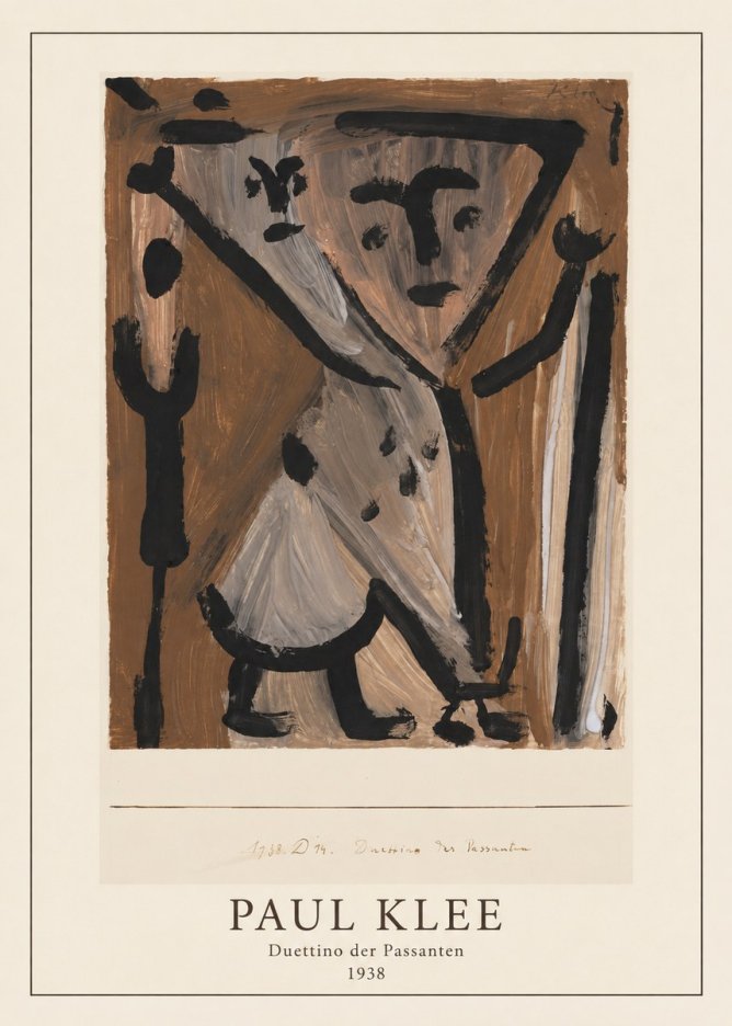 Paul Klee Duettino Der Passanten No3 - Póster