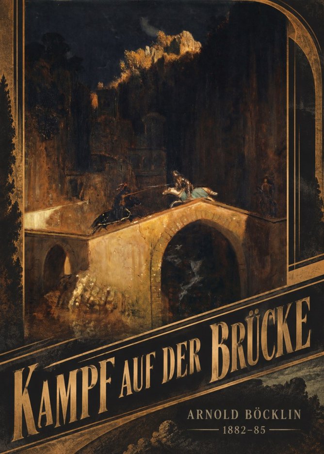 Arnold Böcklin Kampf Auf Der Brücke No5 - Póster