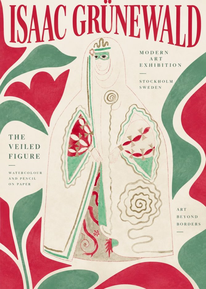 Isaac Grünewald The Veiled Figure No2 - Póster