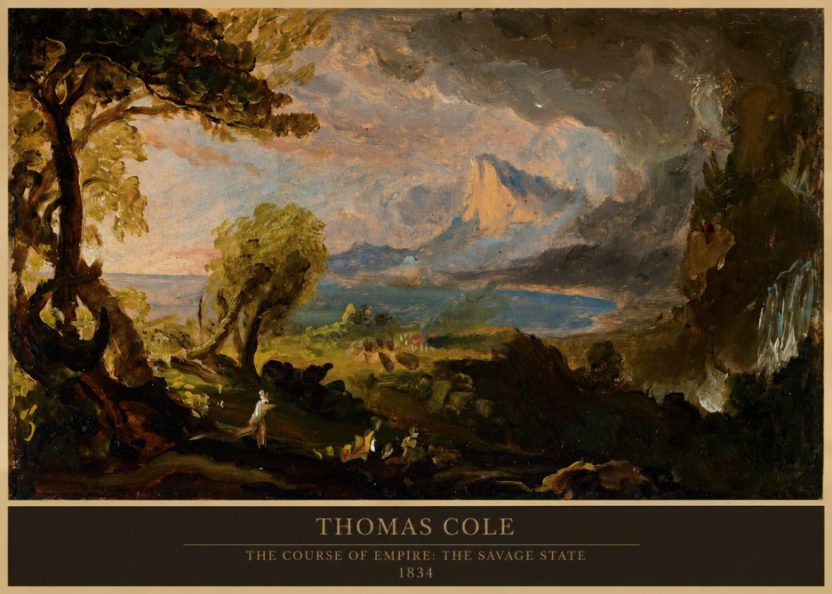 Thomas Cole The Course of Empire: the Savage State II No6 - Póster