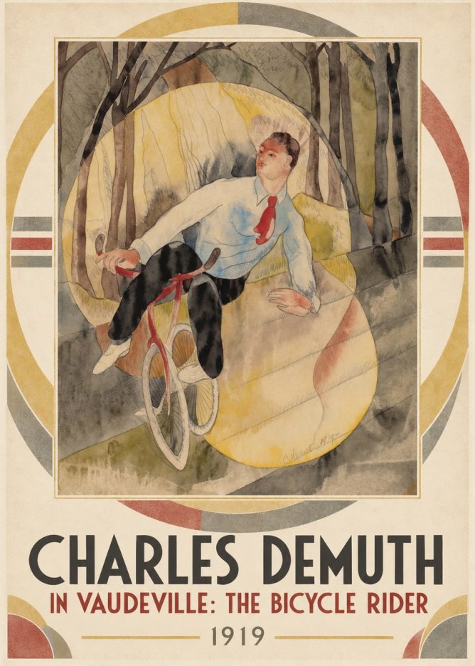 Charles Demuth In Vaudeville: the Bicycle Rider No1 - Póster