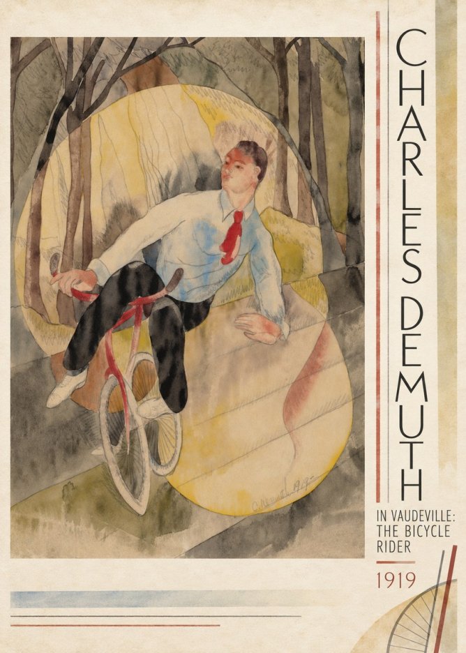 Charles Demuth In Vaudeville: the Bicycle Rider No3 - Póster