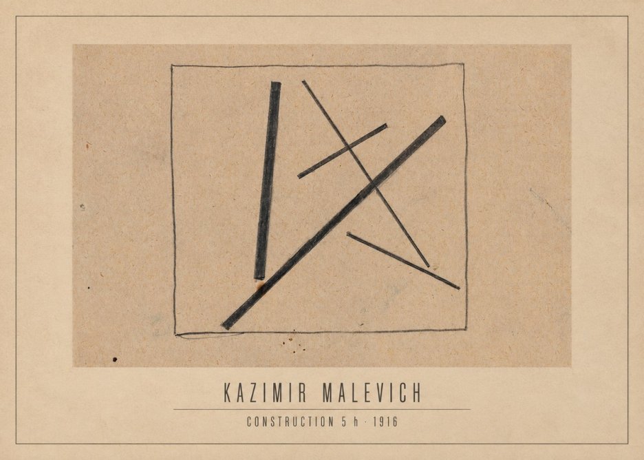 Kazimir Malevich Construction 5 H No3 - Póster