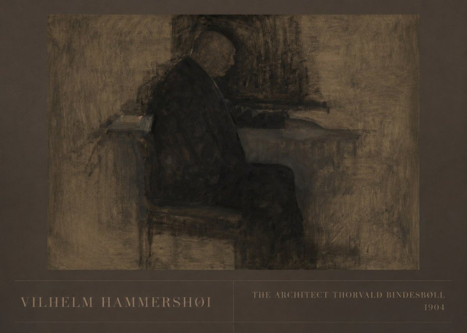 Vilhelm Hammershøi The Architect Thorvald Bindesbøll No3 - Póster