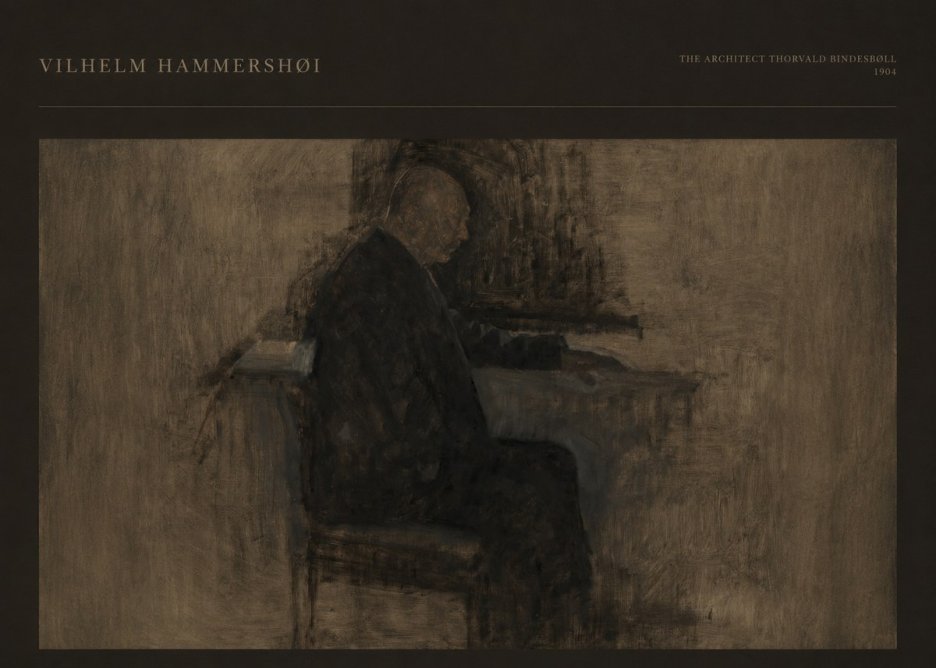 Vilhelm Hammershøi The Architect Thorvald Bindesbøll No4 - Póster