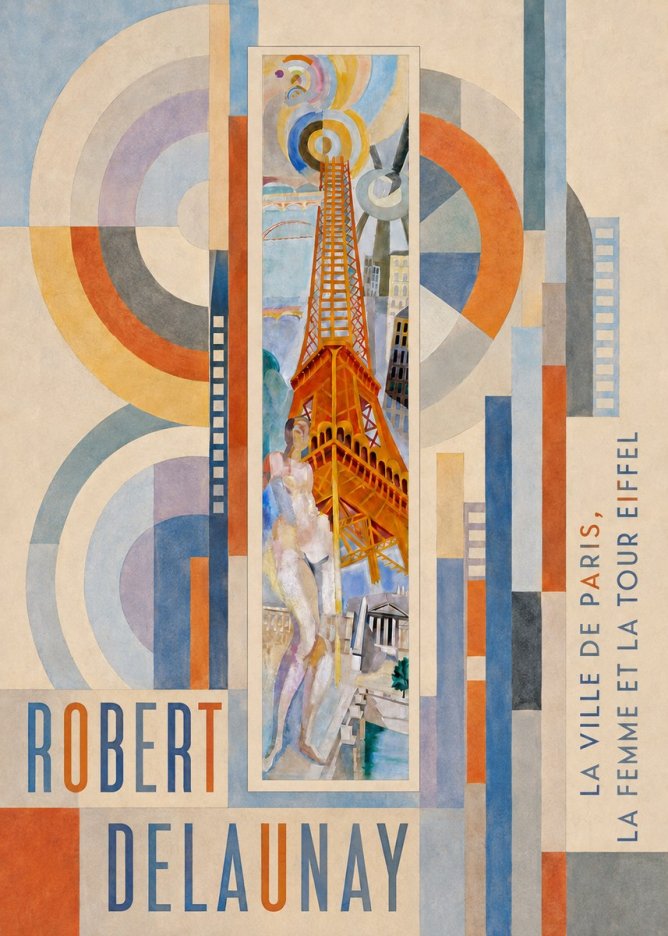 Robert Delaunay La Ville De Paris, La Femme Et La Tour Eiffel No5 - Póster