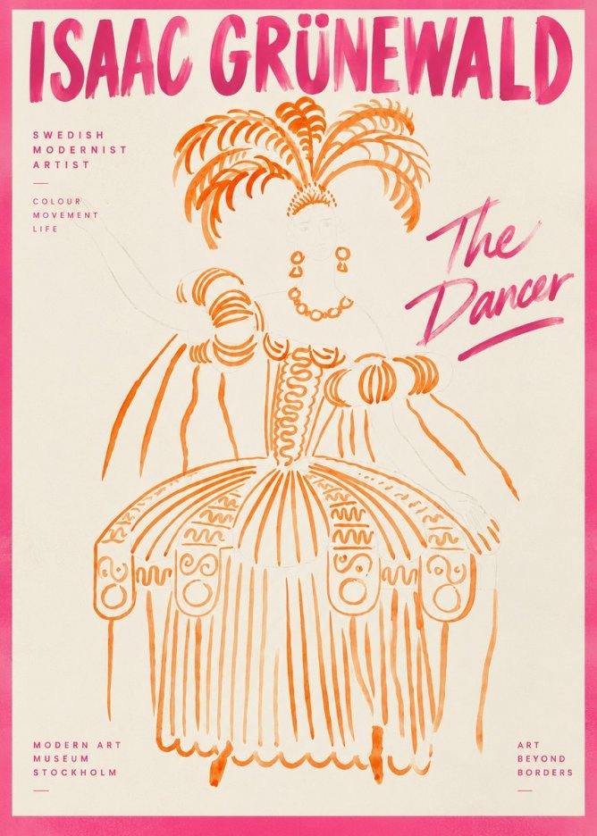 Isaac Grünewald The Dancer II No2 - Póster