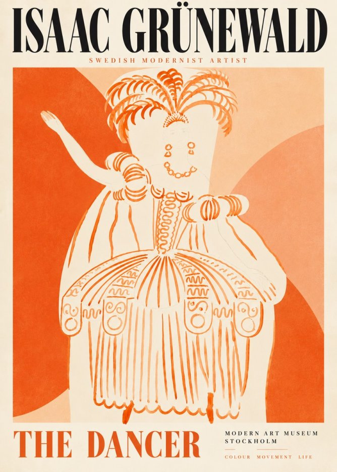 Isaac Grünewald The Dancer II No5 - Póster