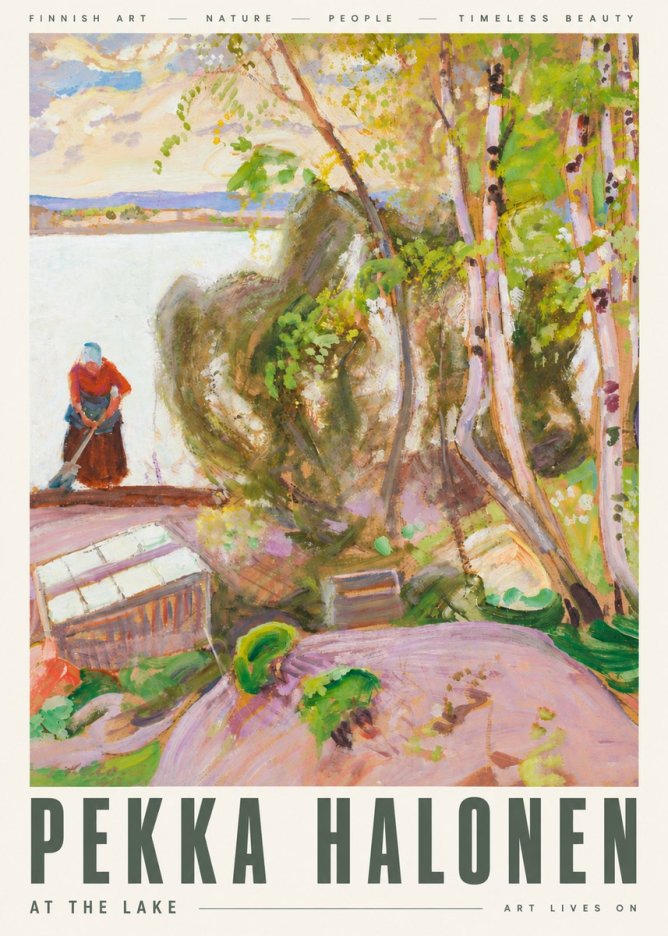 Pekka Halonen At the Lake No6 - Póster