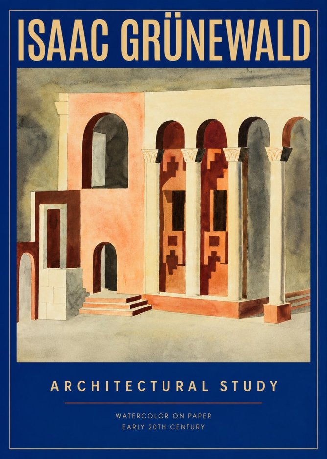 Isaac Grünewald Architectural Study II No3 - Póster
