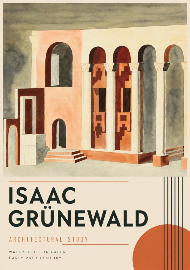 Isaac Grünewald Architectural Study II No4 - Póster