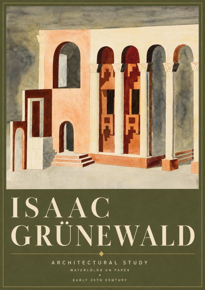 Isaac Grünewald Architectural Study II No6 - Póster