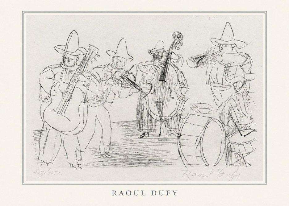 Raoul Dufy Musicians No4 - Póster