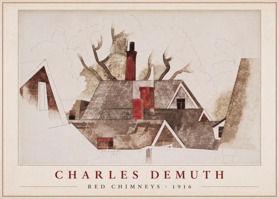 Charles Demuth Red Chimneys No1 - Póster