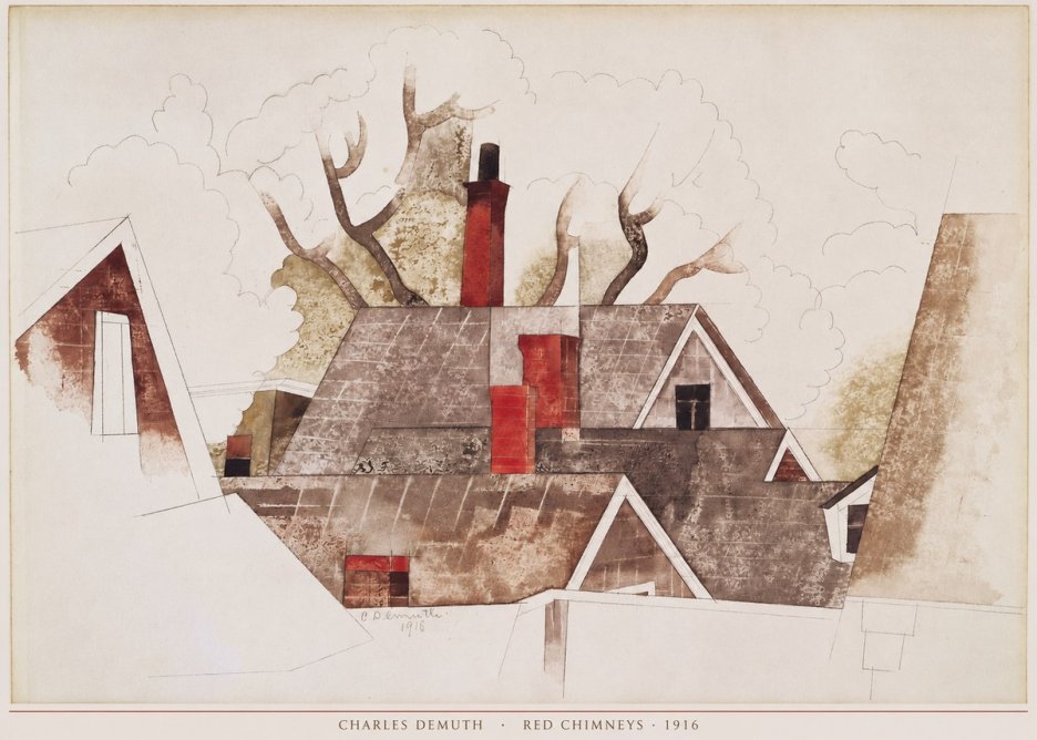 Charles Demuth Red Chimneys No6 - Póster