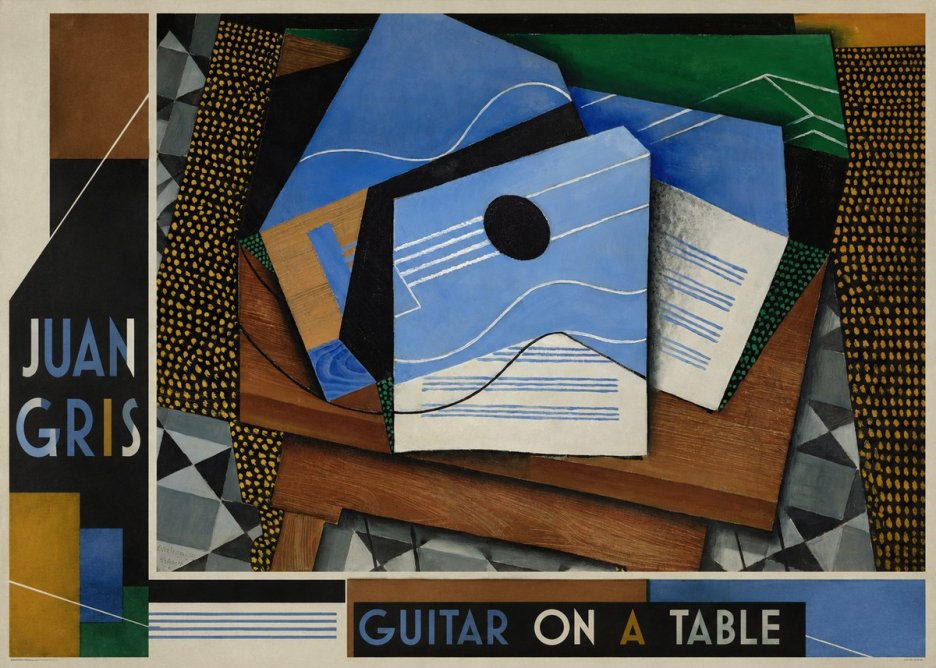 Juan Gris Guitar on a Table No2 - Póster