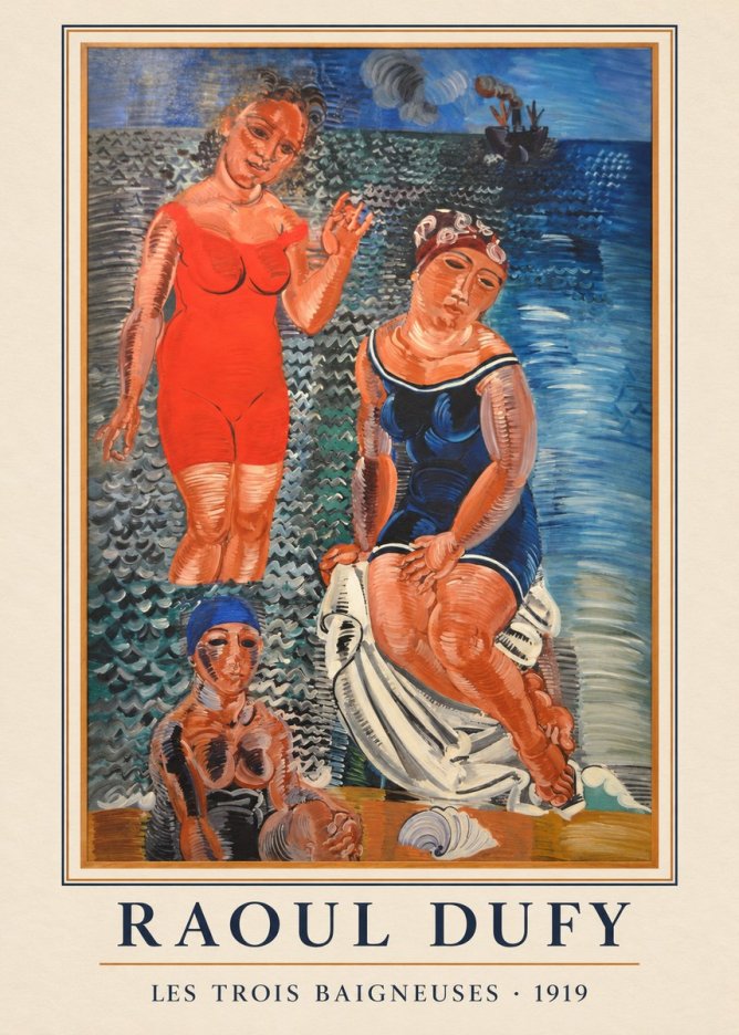 Raoul Dufy Les Trois Baigneuses No3 - Póster