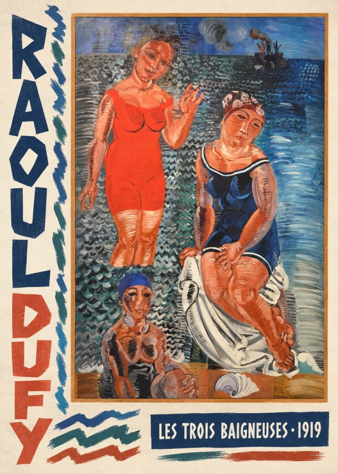 Raoul Dufy Les Trois Baigneuses No4 - Póster