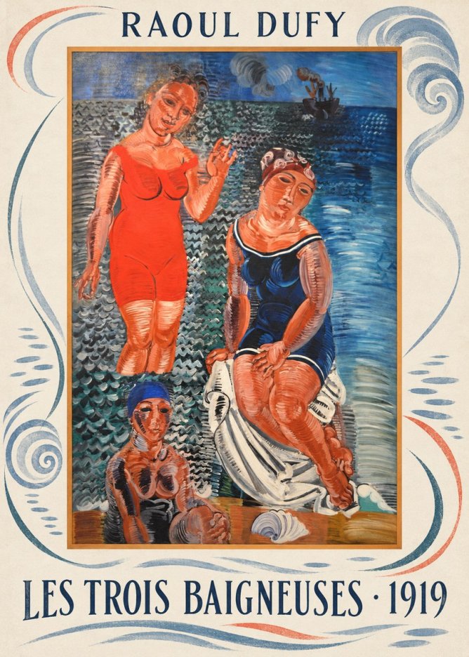 Raoul Dufy Les Trois Baigneuses No6 - Póster