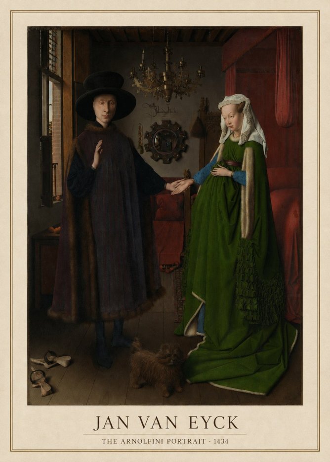 Jan van Eyck The Arnolfini Portrait VII No3 - Póster