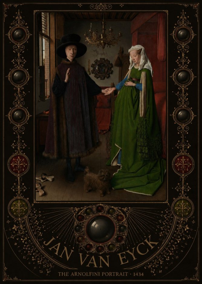 Jan van Eyck The Arnolfini Portrait VII No4 - Póster