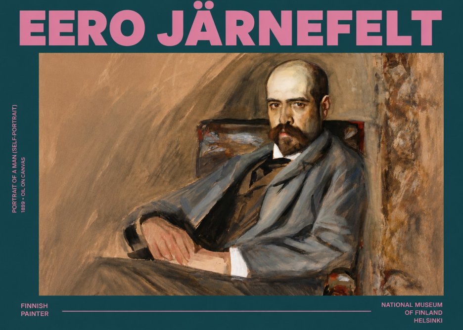 Eero Järnefelt Portrait of a Man (Self-portrait) No3 - Póster