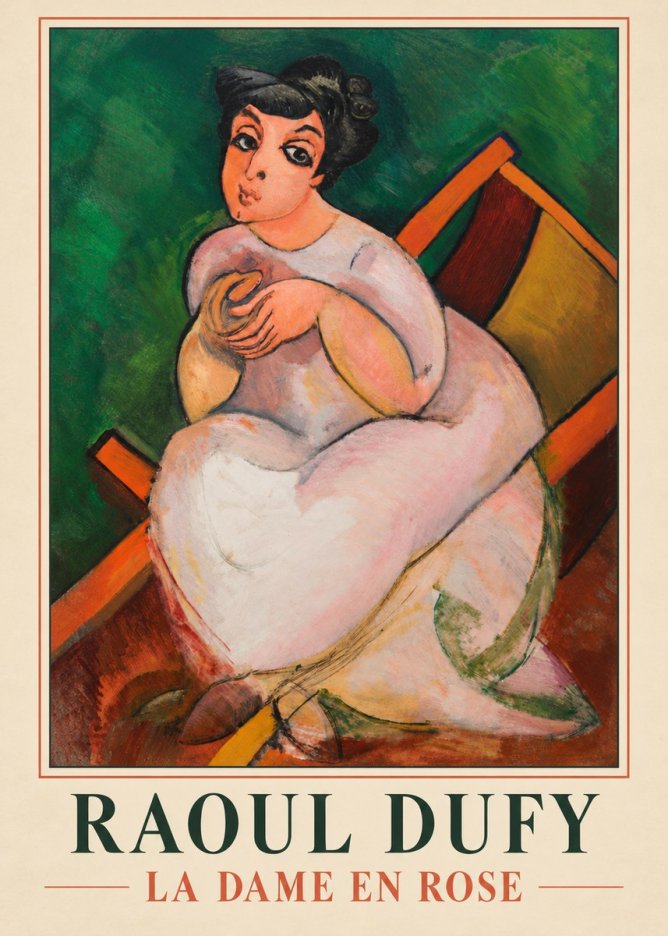 Raoul Dufy La Dame En Rose No3 - Póster
