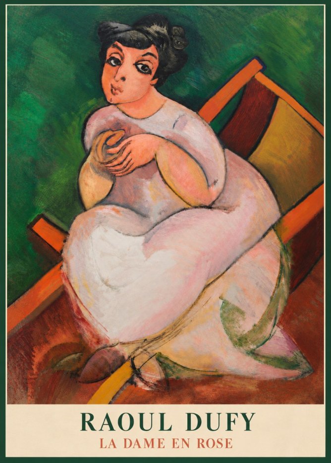 Raoul Dufy La Dame En Rose No4 - Póster