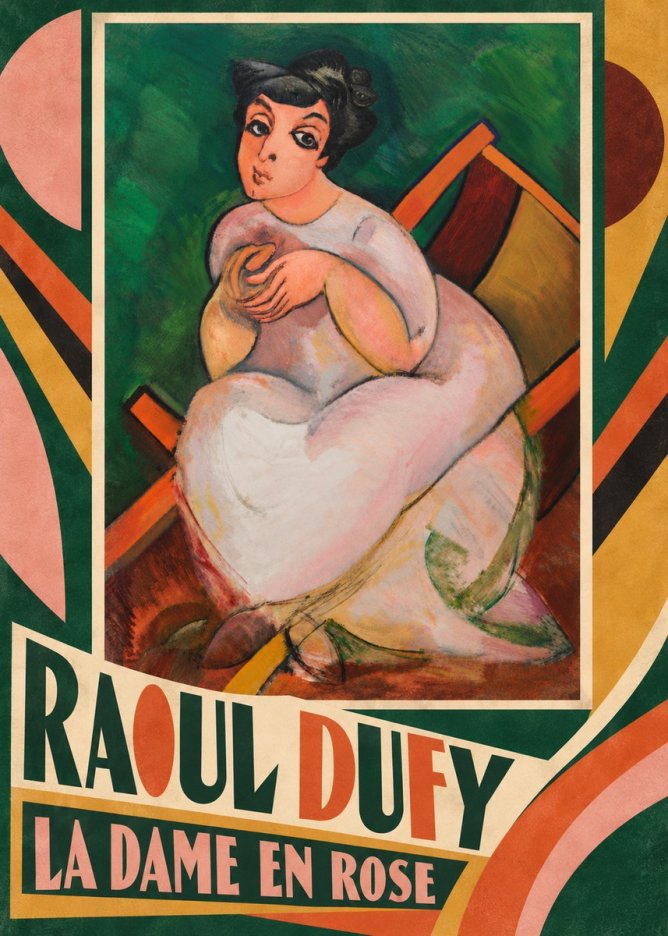 Raoul Dufy La Dame En Rose No5 - Póster