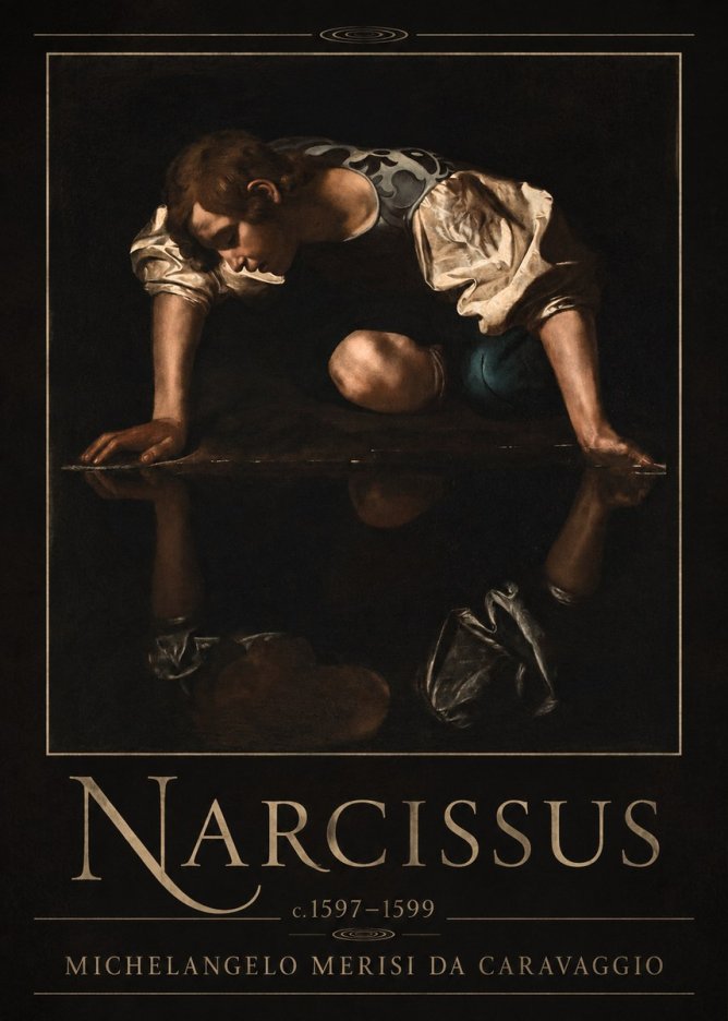 Michelangelo Merisi da Caravaggio Narcissus II No2 - Póster