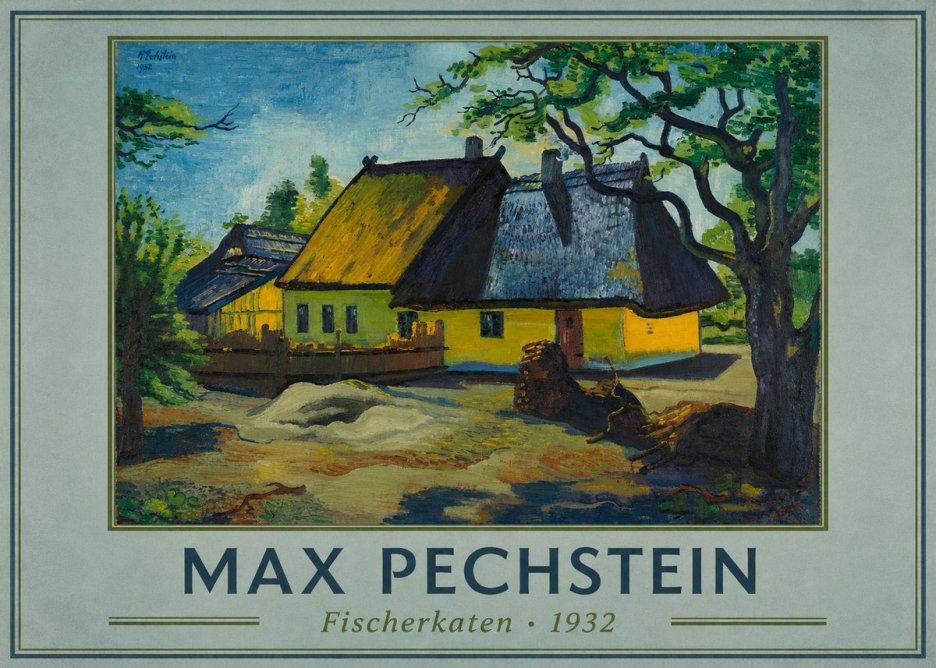 Max Pechstein Fischerkaten No1 - Póster