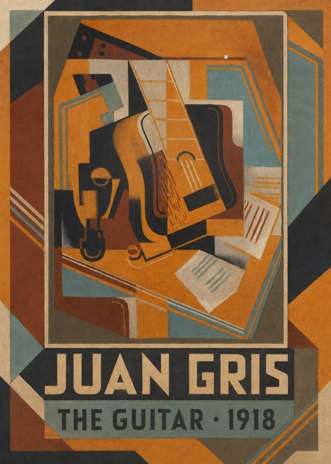 Juan Gris The Guitar No1 - Póster