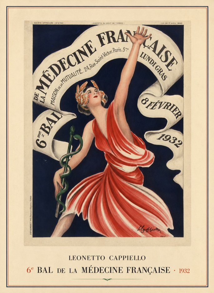 Leonetto Cappiello 6E Bal De La Médecine Française - 1932 No3 - Póster