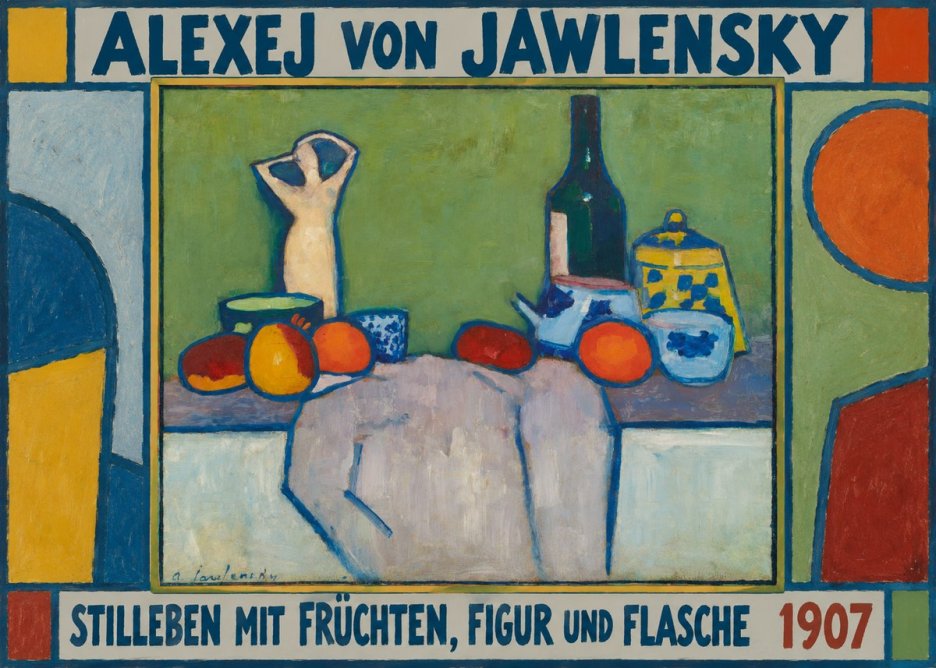 Alexej von Jawlensky Stilleben Mit Früchten, Figur Und Flasche 1907 No1 - Póster