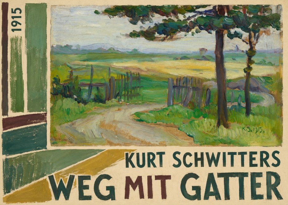Kurt Schwitters Weg Mit Gatter No2 - Póster