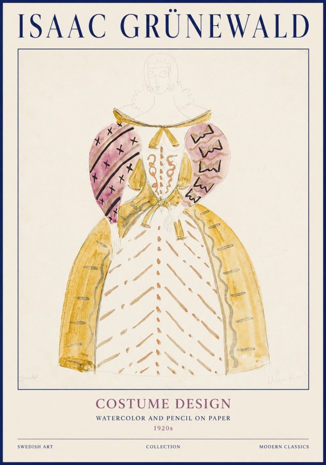 Isaac Grünewald Costume Design XII No1 - Póster