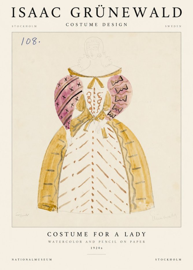 Isaac Grünewald Costume Design XII No2 - Póster