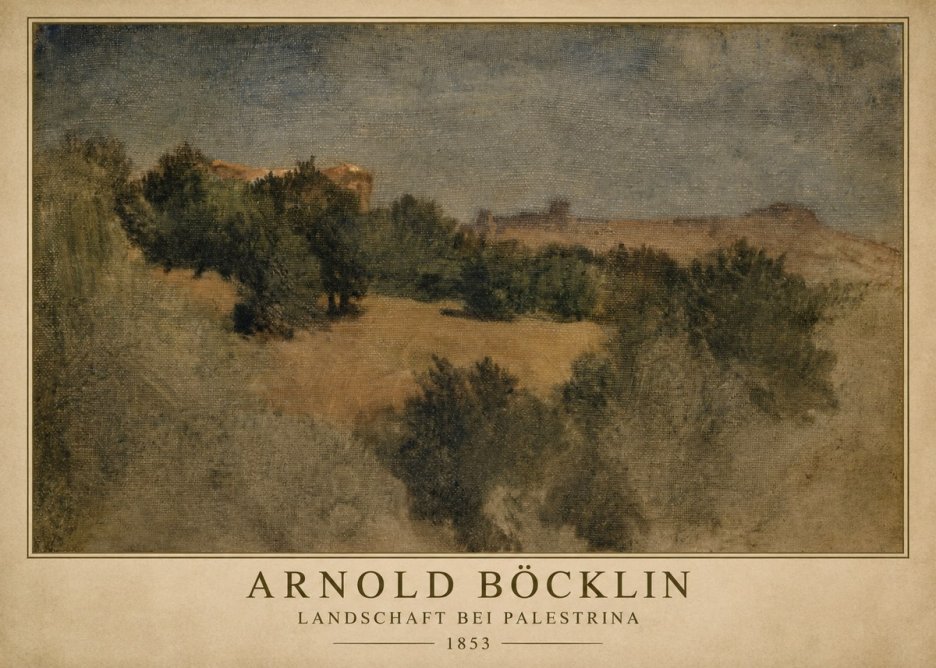 Arnold Böcklin Landschaft Bei Palestrina No1 - Póster