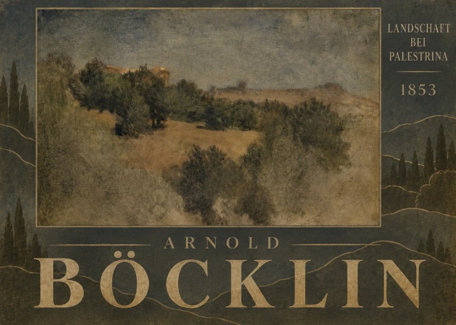 Arnold Böcklin Landschaft Bei Palestrina No6 - Póster