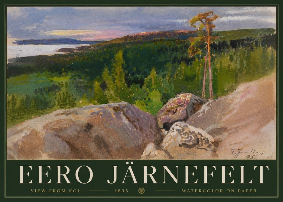 Eero Järnefelt View from Koli No3 - Póster